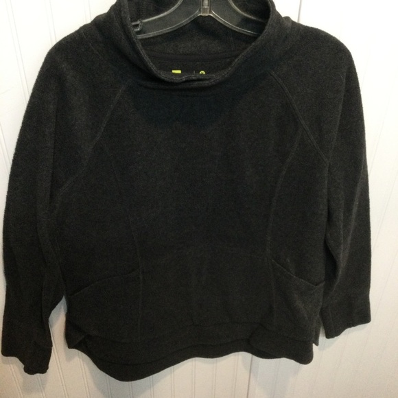 Xersion Dark Gray Fleece Slip Over Pockets in Front Tailored Comfy Size XL - Picture 4 of 8